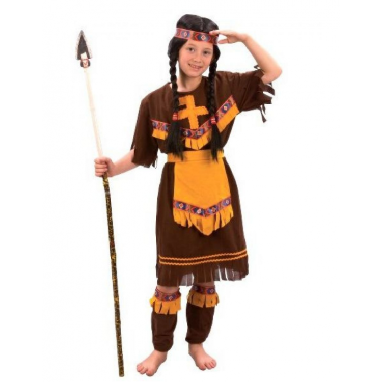 Karnevalový kostým - Indiánka s čelenkou 